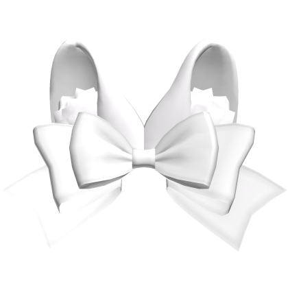 ♡ adorable bunny head ribbon in white