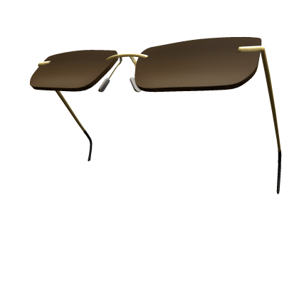 Brown and Gold Raised y2k Sunglasses