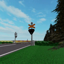 Finnish railroad crossing icon