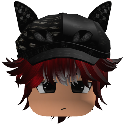 Messy Fluffy Emo Y2K Boy Hair VKAI white red CAT Roblox item