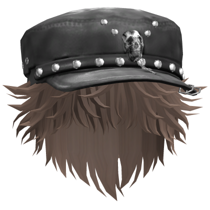 Fluffy Emo Black Beret Y2K Boy Hair (Brown)
