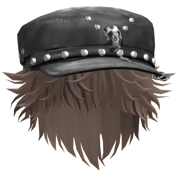 Fluffy Emo Black Beret Y2K Boy Hair (Brown)