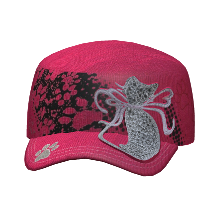 Y2k Pink McBling Cat Cap