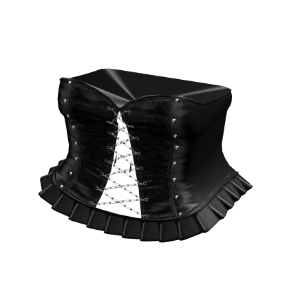 Emo Gothic Laced Up Corset Dress in Black