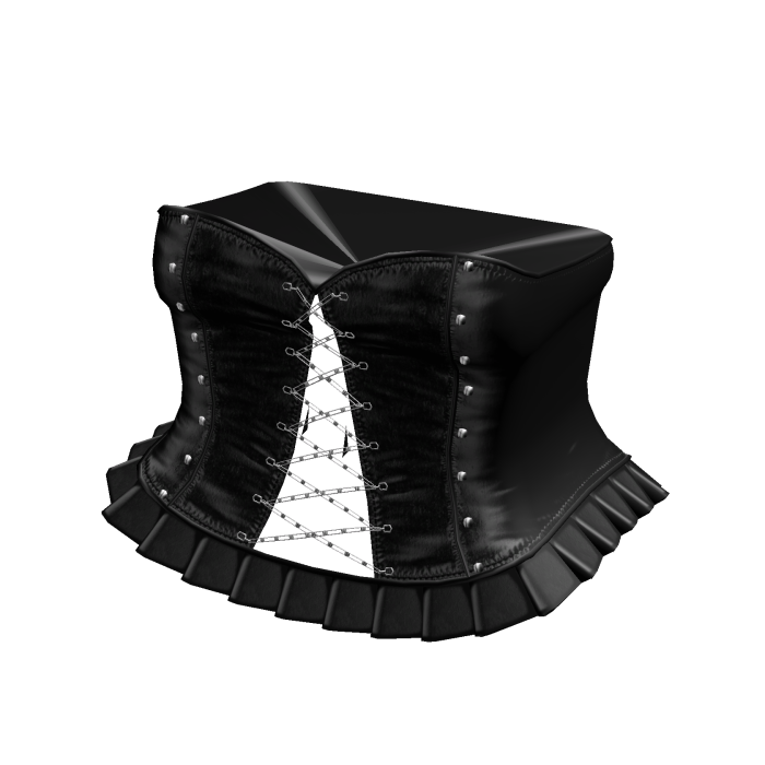 Emo Gothic Laced Up Corset Dress in Black