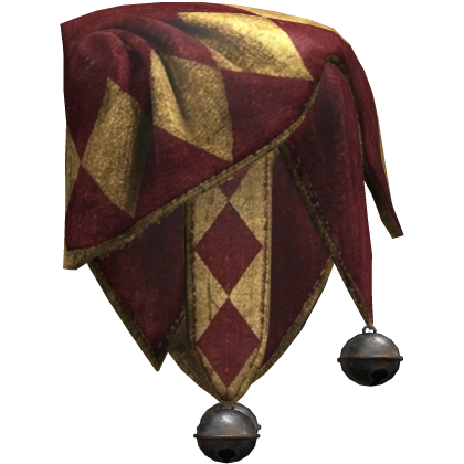 LEFT Red & Gold Jester Shoulder Scarf