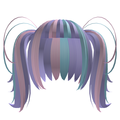Cute anime magical fluffy hair in pastel purple Roblox item