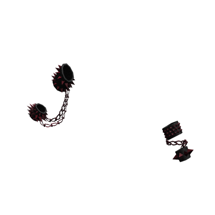 Chain Spike Punk Bracelets | Black Blood Red thumbnail