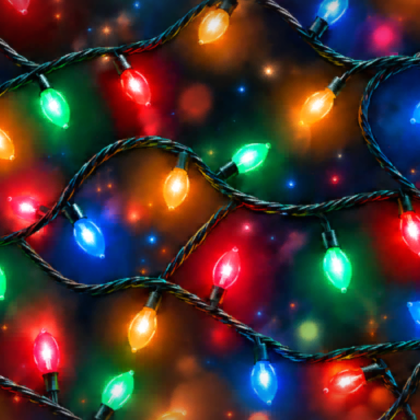 Colorful Christmas Lights Holiday Glow Backgrounds