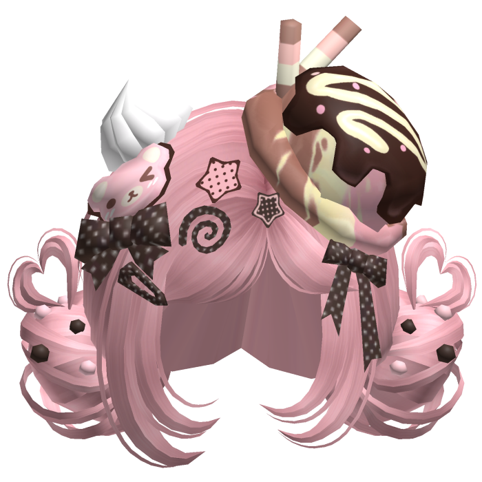 ♡ Ice Cream Girly Buns (Neapolitan)