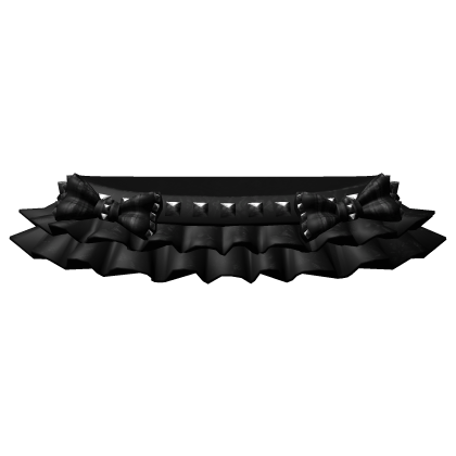 bow & studs mini skirt - cute gothic 3.0 black thumbnail