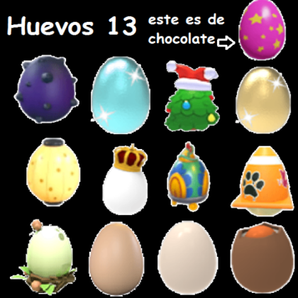 Huevos 13 [El huevo rosa es chocolate] Adopt me Roblox decal