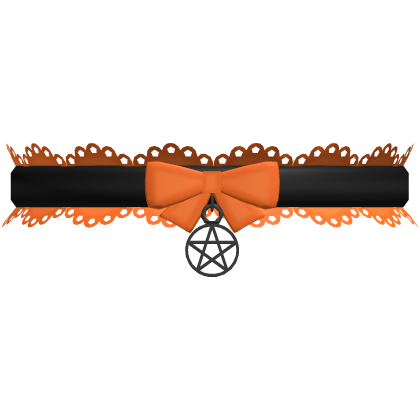 666 :: cute halloween witch set choker pumpkin Roblox item