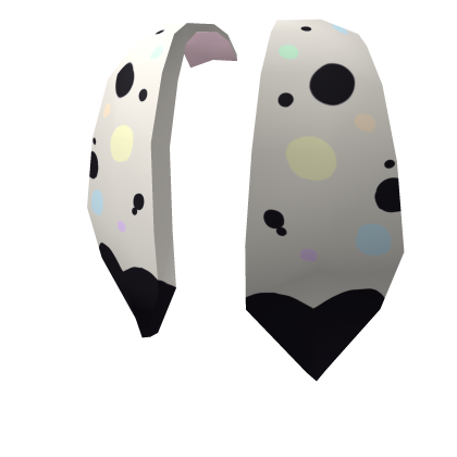 Floppy rainbow dalmation ears (back) Roblox item