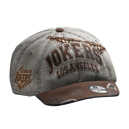 Side Brown Jokers Grunge Distressed Y2K Cap
