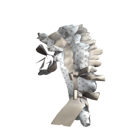 Cute Ruffle Headband - Beige White Roblox item
