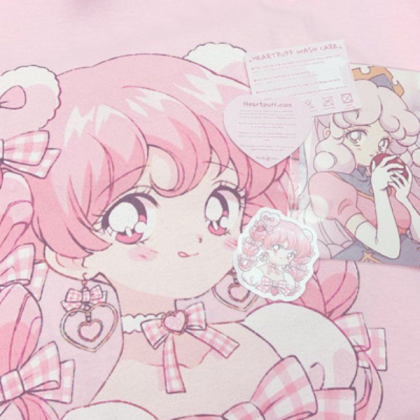 Kawaii | Aesthetic anime girl | Pink | Light Pink Roblox decal