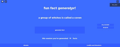 fun fact generator!