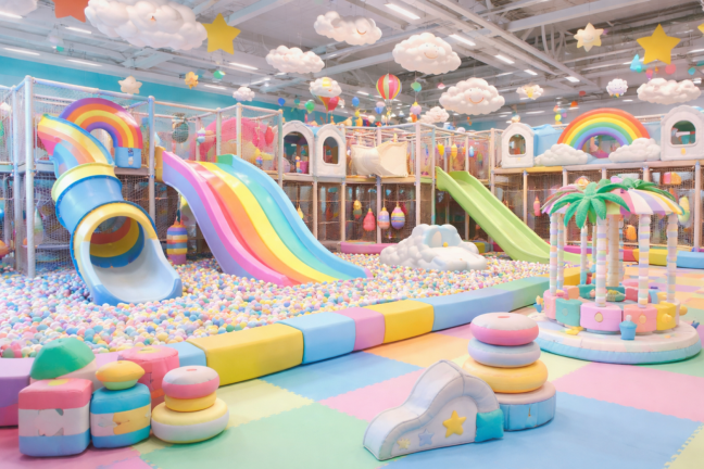 Rainbow Fun Indoor Playground Kids Waterpark screenshot 1