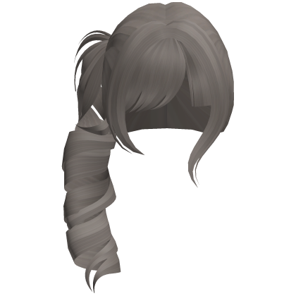♡ cute curly dust brown side ponytail Roblox item