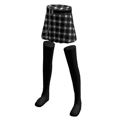 ✅ White Black Emo Plaid skirt Goth