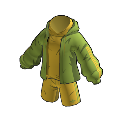 adidas Toon Shorts Outfit Noob Green & Yellow
