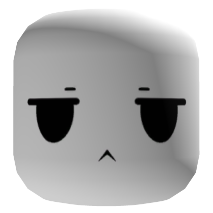White Simple Bored Face Roblox item