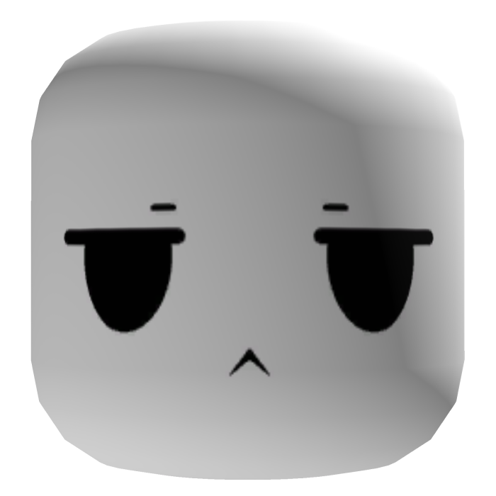 White Simple Bored Face