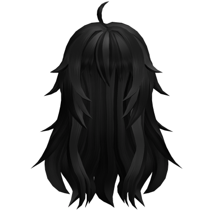 Anime Long Messy Hair - Black