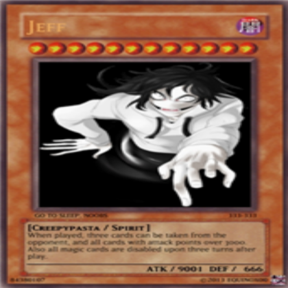 Jeff The Killer (YU-GI-OH) Roblox decal
