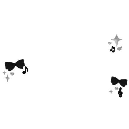 music sparkles with bows (black)