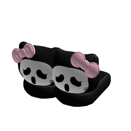 ♡ ghost kawaii kitty slippers