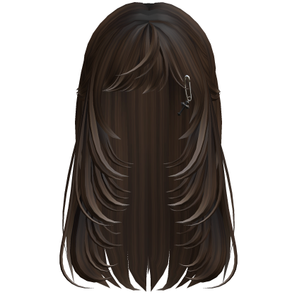 Long Layered Side Bang Hair - Brown