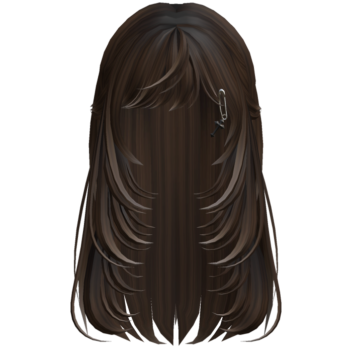 Long Layered Side Bang Hair - Brown