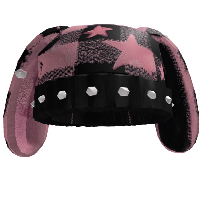 Black and Pink bunny ears hat (cute with stars)