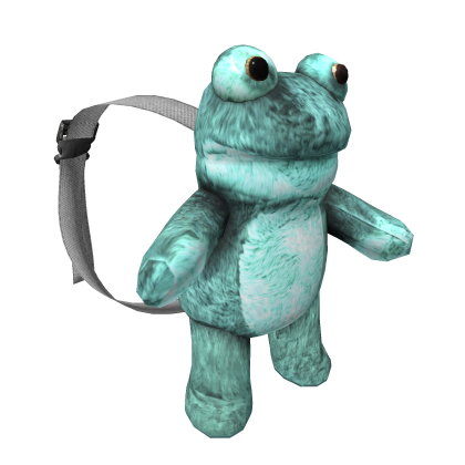 Blue Plush Frog Backpack