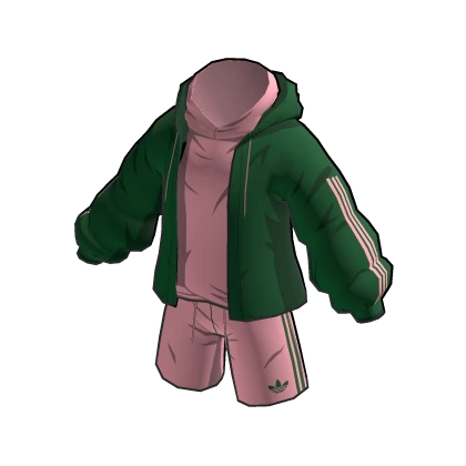 adidas Toon Shorts Outfit Forest Green Soft Pink Roblox Item Rolimon s