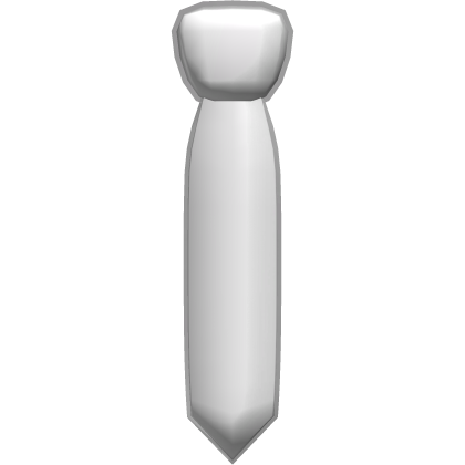 White Tie with Grey Cartoony Outline Roblox item