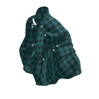 Green Plaid Draped Cape [PBR]