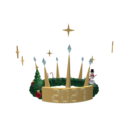 Frosted Gold New Year Crown