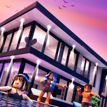 Magnata da festa na mansão