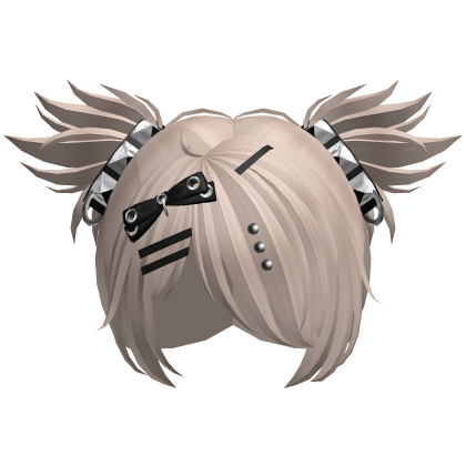 ♡ : grunge light brown rockstar spiky emo pigtails Roblox item