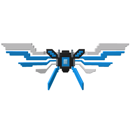 Blue Pixel Wings Jetpack | Voxel Tech Backpack Roblox item