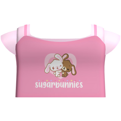 ꒰ sugar bunny pink layered top♡🧁
