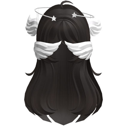 Dark Brown Angelic Hair W Halo Roblox item