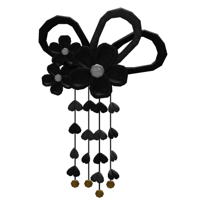 Black Traditional Japanese Flowers Hairpin