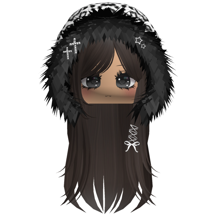 White Snow Leopard Hood Girl Brown