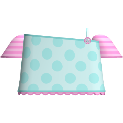 teal and pink polka dot off shoulder top