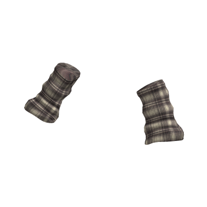 Brown and Beige Plaid Arm Warmers thumbnail