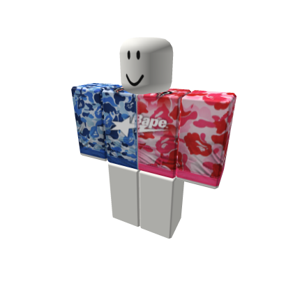 Blue Pink Camo Bape Hoodie Boys Roblox
